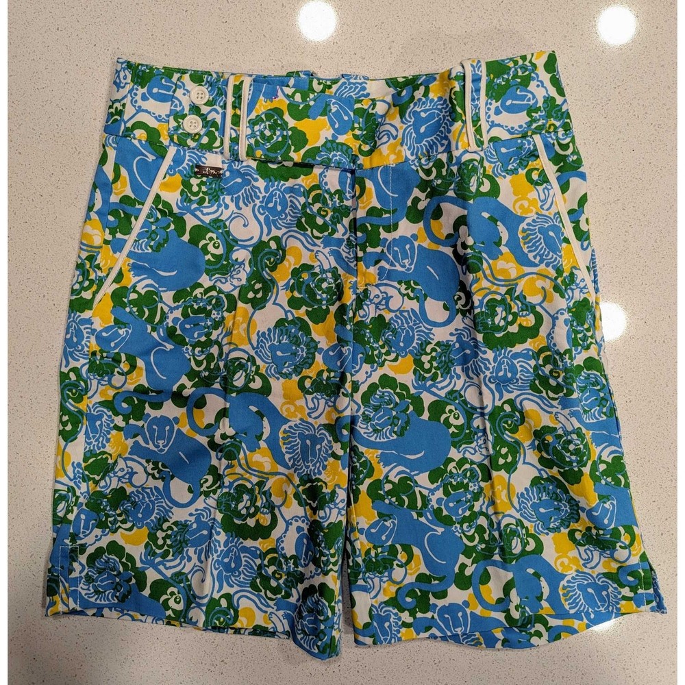New Lilly Pulitzer Happy Bermuda Flowered Summer Shorts Size 2